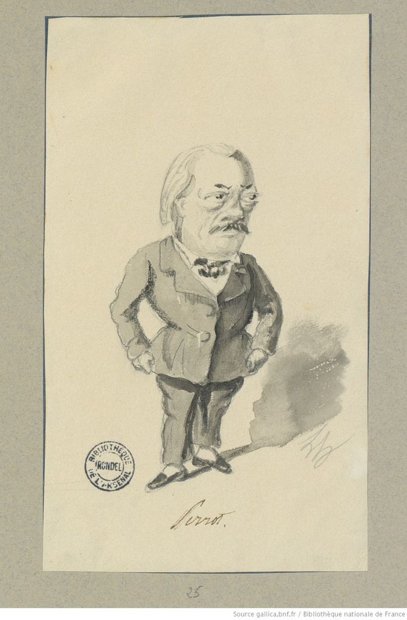 Karikature Julese Perrota. Zdroj: Bibliothèque nationale de France.